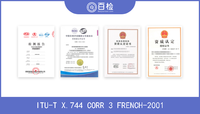 ITU-T X.744 CORR 3 FRENCH-2001  A