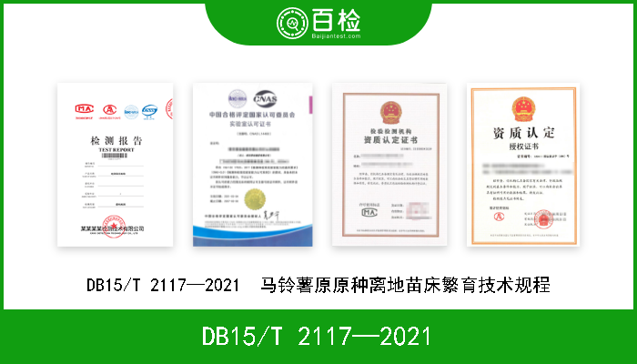 DB15/T 2117—2021 DB15/T 2117—2021  马铃薯原原种离地苗床繁育技术规程 