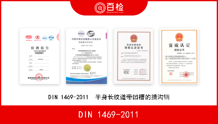 DIN 1469-2011 DIN 1469-2011  半身长纹道带凹槽的插沟销 